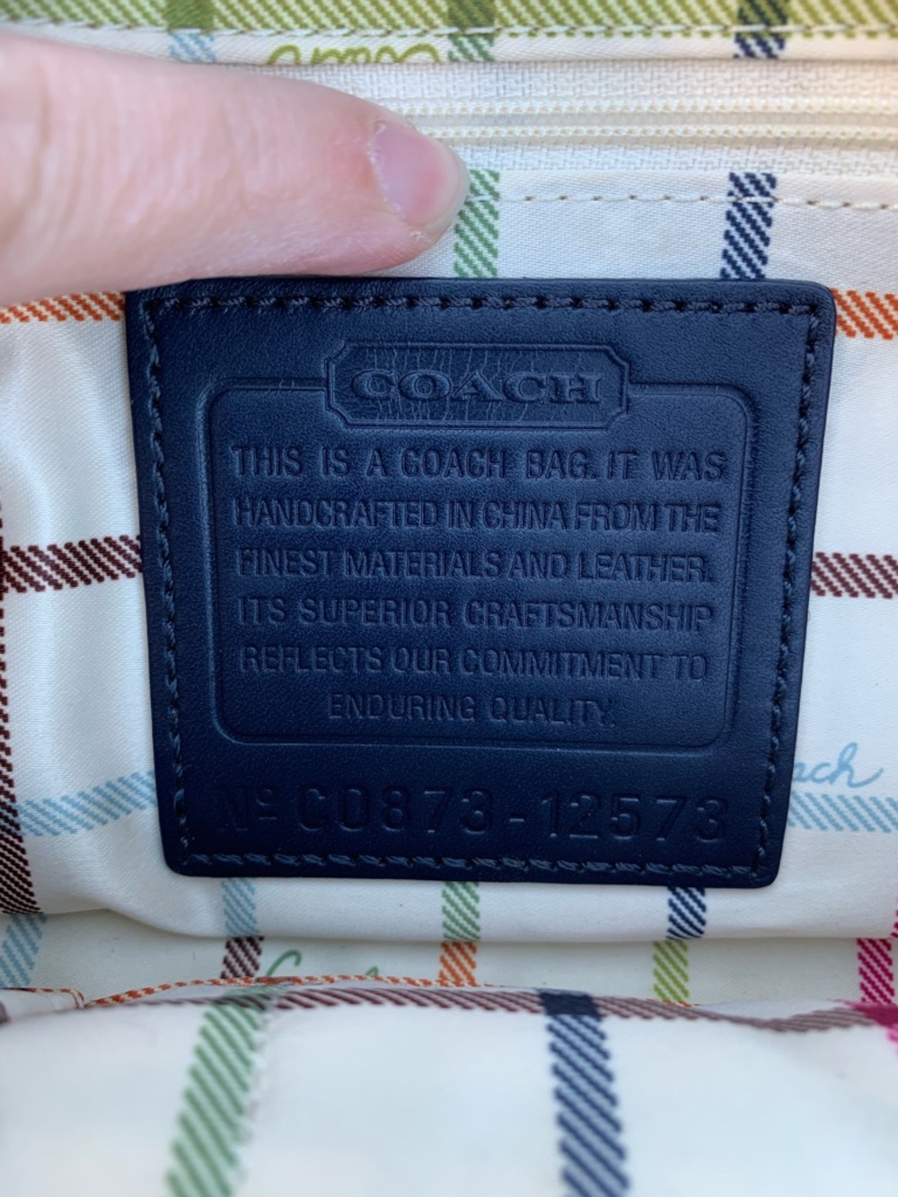 Coach 12573 denim blue and Gray Signature Bleeker Tote Bag with matching wallet - Picture 6 of 16